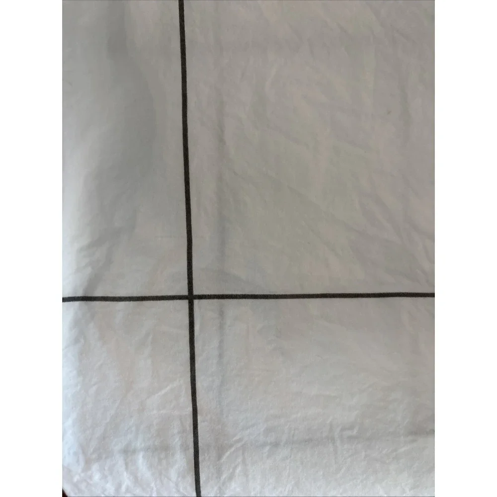 Quince Pillow Case Set of 2 Organic Luxe king white black stripe cotton